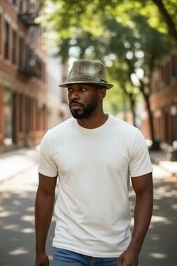 Goorin Bros Green Brown Plaid Fedora Hat Castle Emblem Mens Excellent Condition